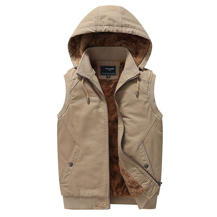 Herrarnas quiltade väst med huva och mysigt foder Mirla-Eva Jonsson