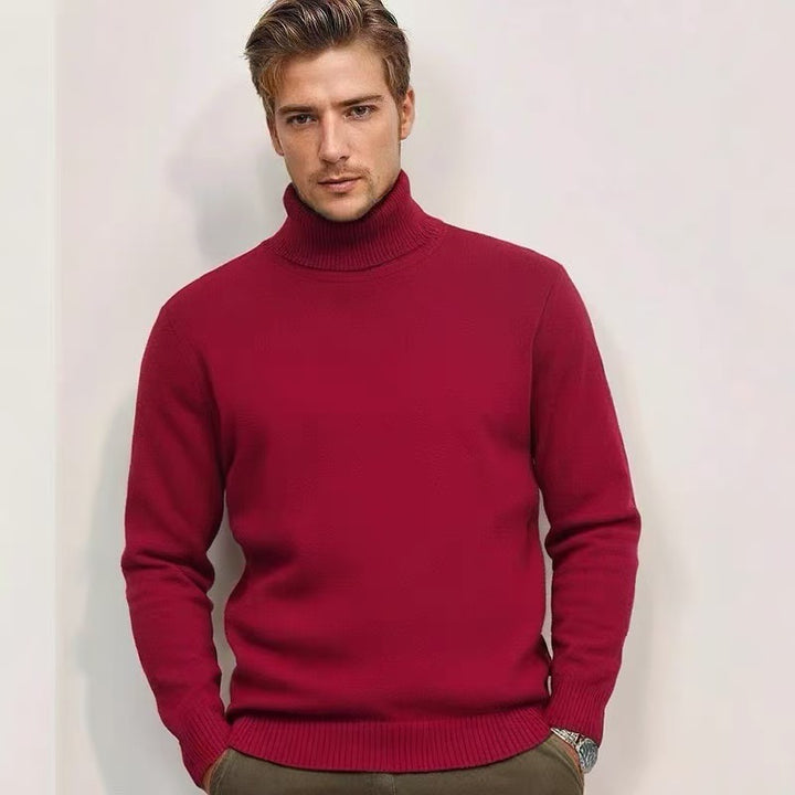 Herrarnas rullkragsjumper i fin stickning Mirla-Eva Jonsson
