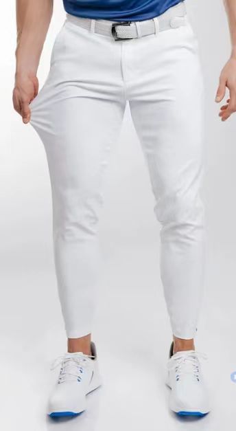 Herrarnas slim-fit kostymbyxor med elastisk midja och praktisk ficklayout Mirla-Eva Jonsson