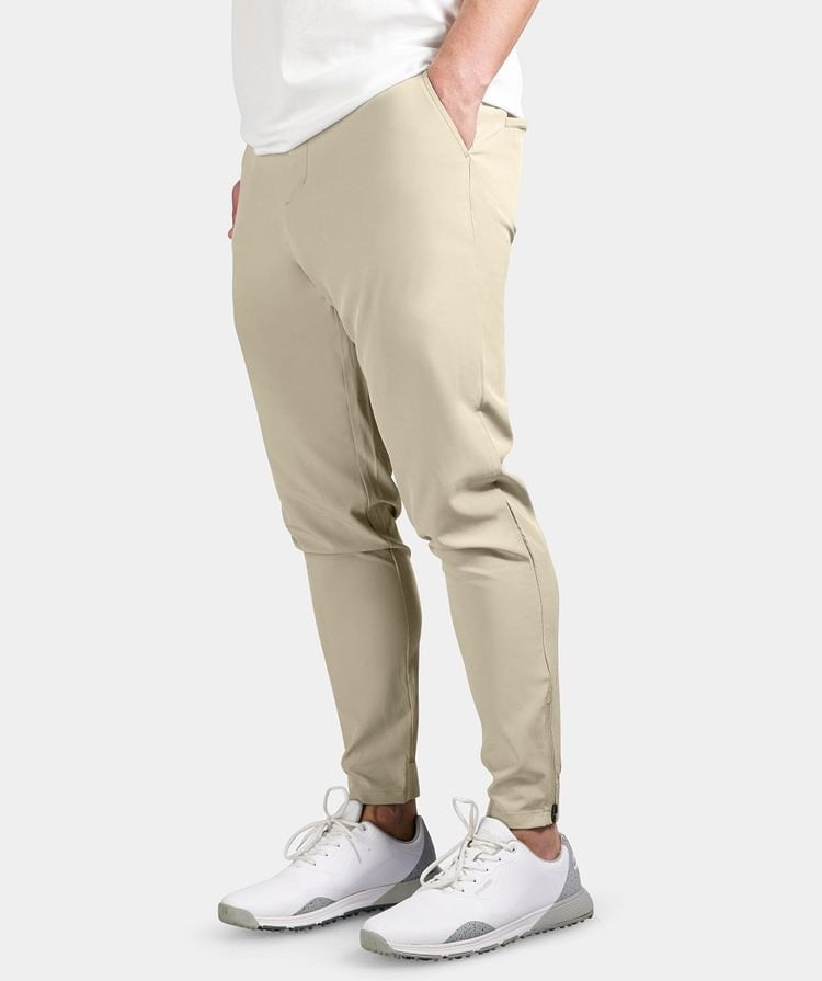 Herrarnas slim-fit kostymbyxor med elastisk midja och praktisk ficklayout Mirla-Eva Jonsson