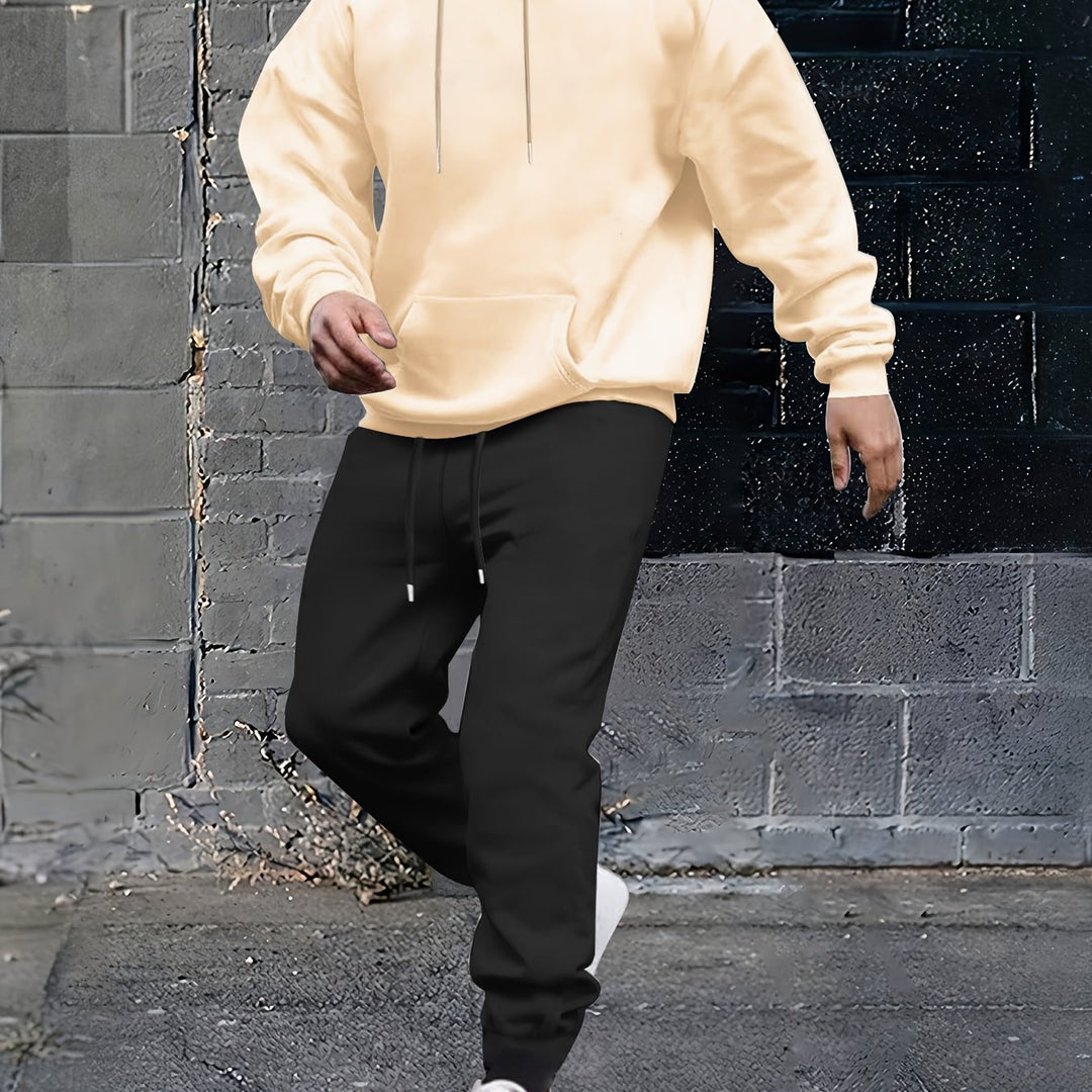 Herrarnas sportiga hoodie-set med justerbar midja och sidofickor Eva Jonsson-Eva Jonsson