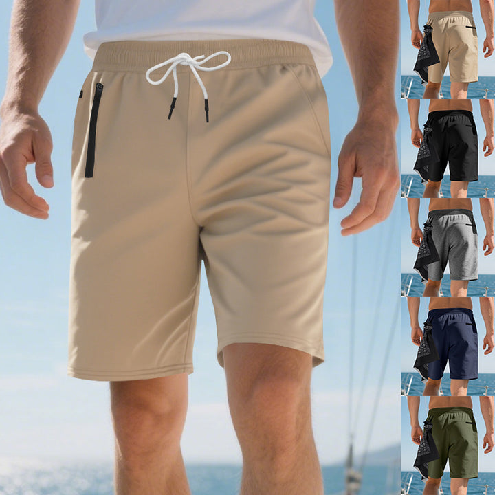 Herrarnas sportiga segelshorts med praktiska sidofickor och elastisk midja Eva Jonsson-Eva Jonsson