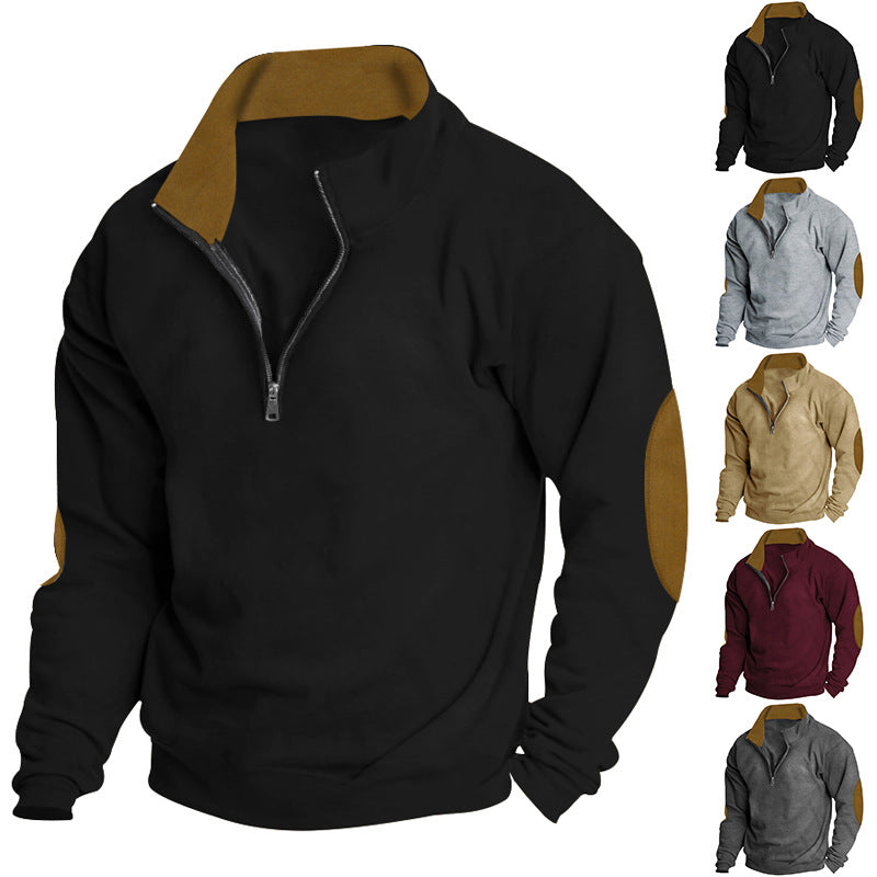 Herrarnas sportiga tröja med hög halsöppning och dragkedja Mirla-Eva Jonsson