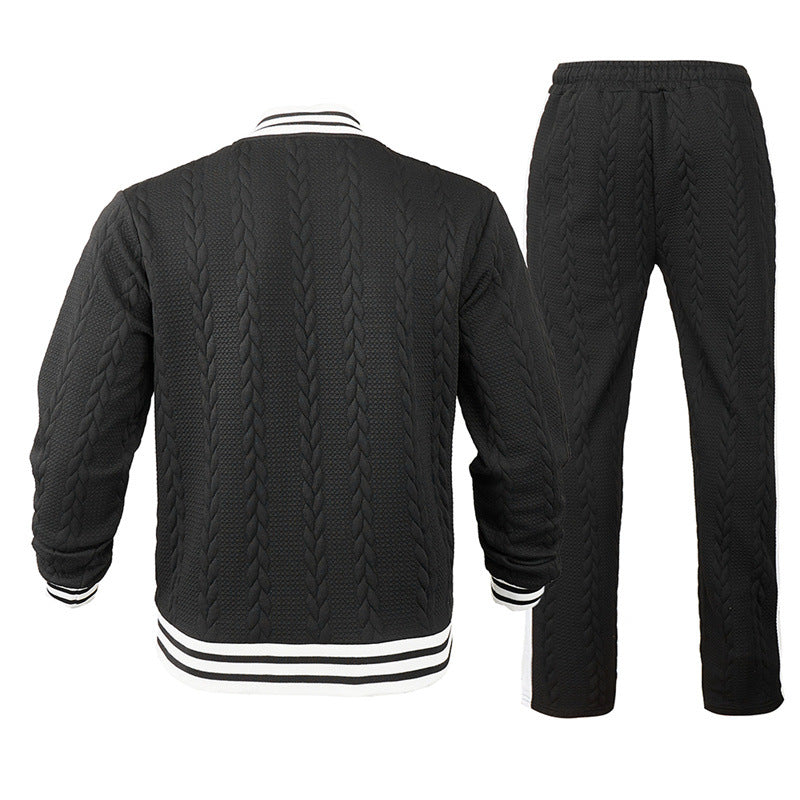 Herrarnas sportwear-bomberjacka med strukturerad design och kontrastband Mirla-Eva Jonsson