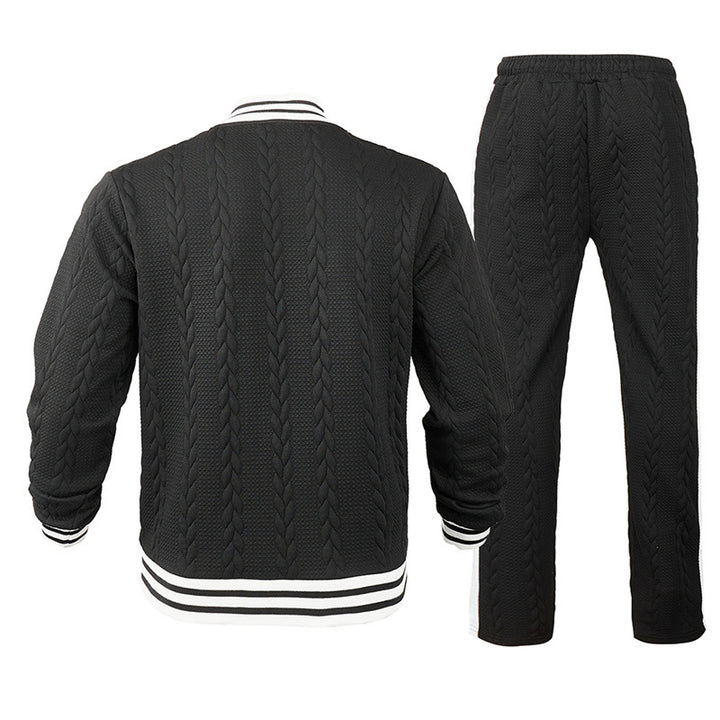 Herrarnas sportwear-bomberjacka med strukturerad design och kontrastband Mirla-Eva Jonsson
