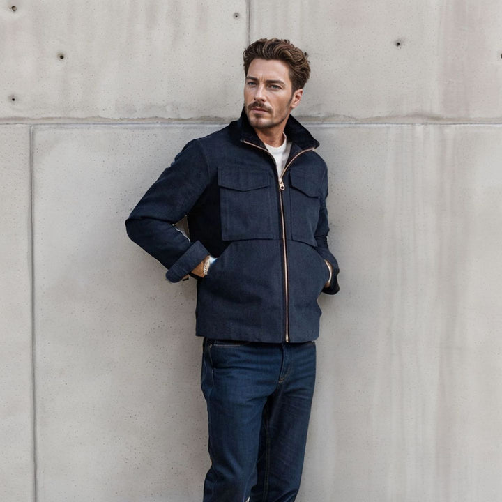 Herrarnas stiliga funktionsjacka i modern design med generösa fickor Mirla-Eva Jonsson