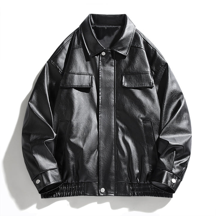 Herrarnas stiliga konstläderjacka med elastisk midja Mirla-Eva Jonsson