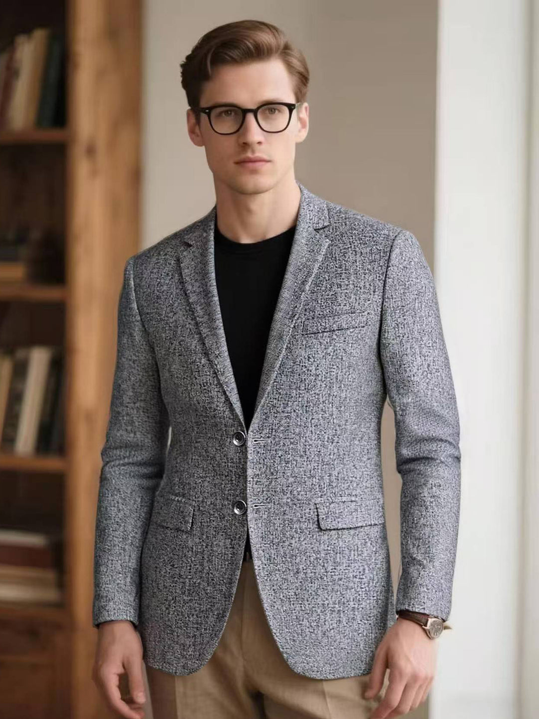 Herrarnas stiliga strukturerade blazer med modern passform Mirla-Eva Jonsson