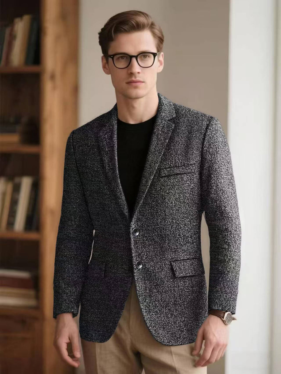 Herrarnas stiliga strukturerade blazer med modern passform Mirla-Eva Jonsson