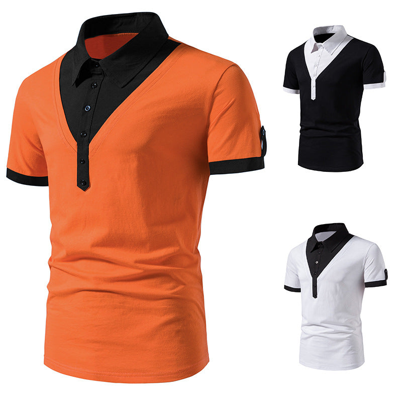 Herrarnas t-shirt med modern V-ringning och kontrasterande accenter Eva Jonsson-Eva Jonsson