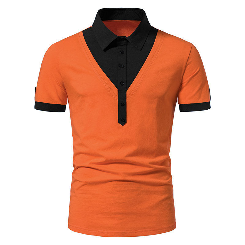 Herrarnas t-shirt med modern V-ringning och kontrasterande accenter Mirla-Eva Jonsson