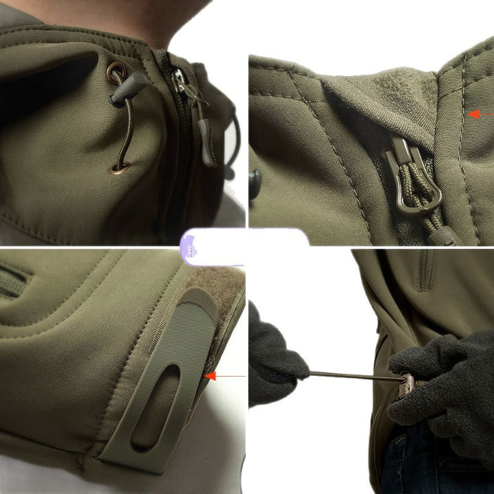 Herrarnas tekniska softshell-jacka med multifunktionella fickor och justerbart huva-system Eva Jonsson-Eva Jonsson