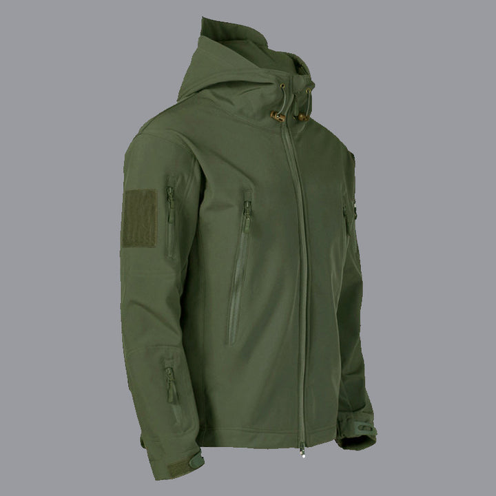 Herrarnas tekniska softshell-jacka med multifunktionella fickor och justerbart huva-system Eva Jonsson-Eva Jonsson
