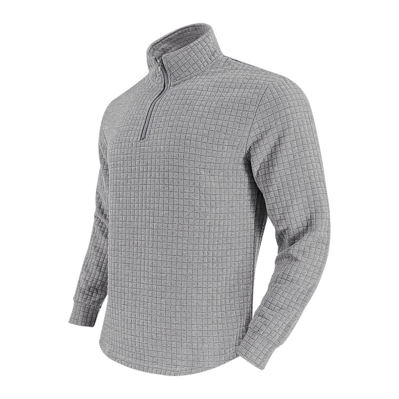 Herrarnas thermofleece-tröja med dragkedja och strukturerad design Mirla-Eva Jonsson