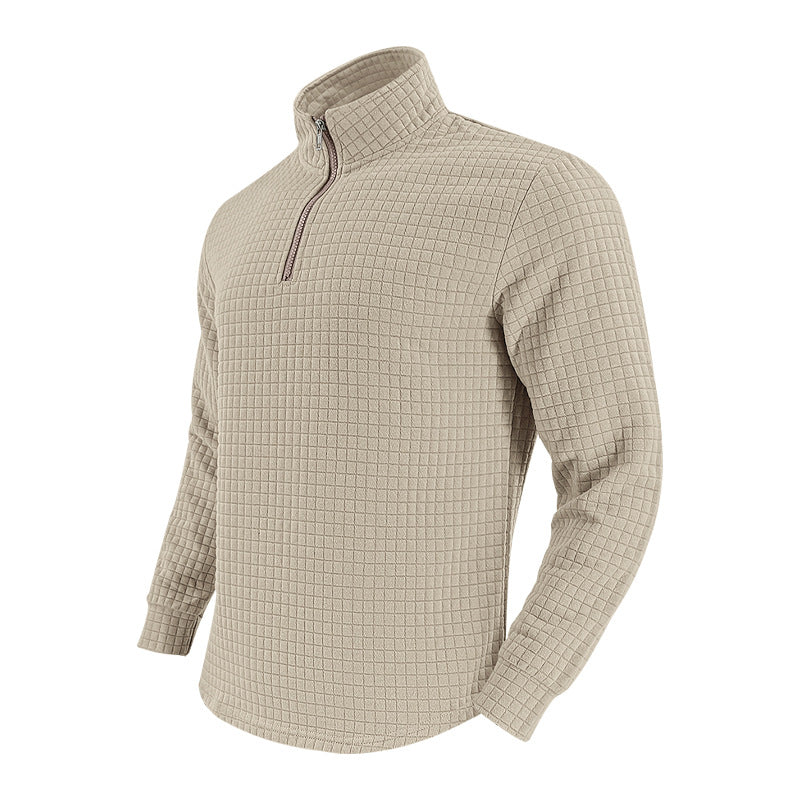 Herrarnas thermofleece-tröja med dragkedja och strukturerad design Mirla-Eva Jonsson