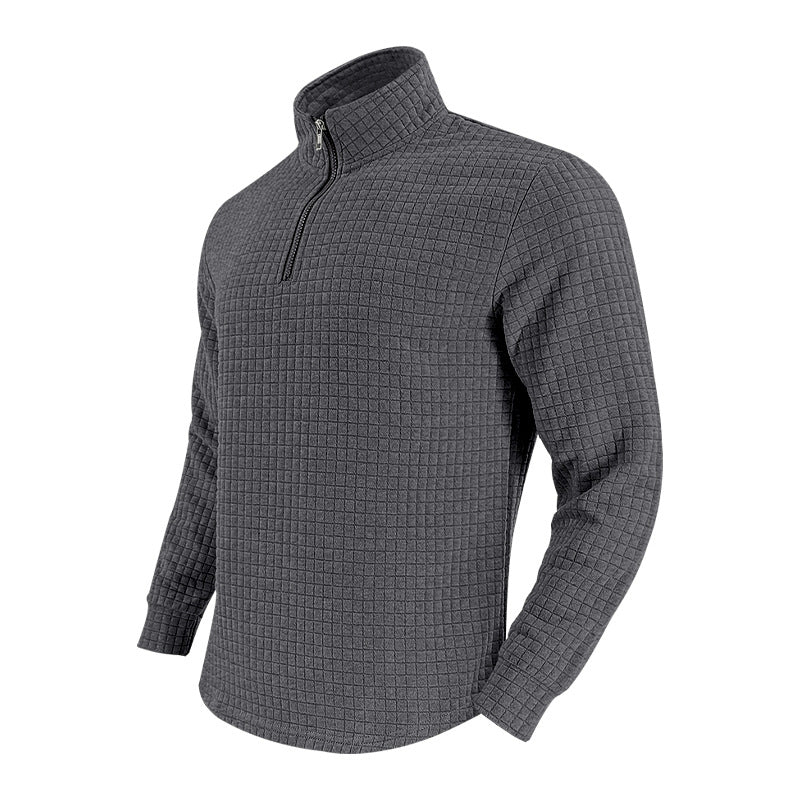 Herrarnas thermofleece-tröja med dragkedja och strukturerad design Mirla-Eva Jonsson