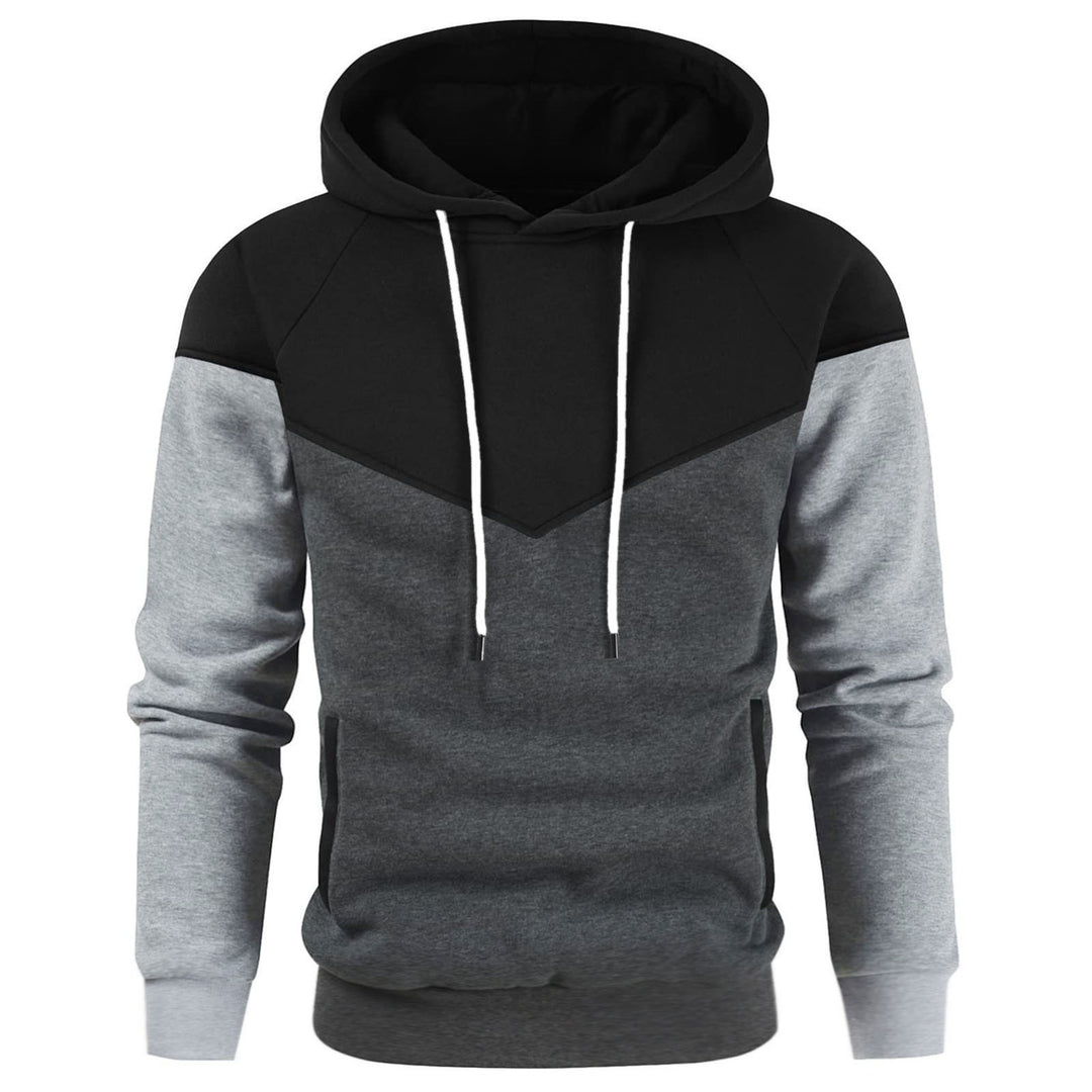 Herrarnas trendiga hoodie med innovativ patchwork-design Eva Jonsson-Eva Jonsson