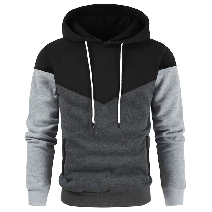 Herrarnas trendiga hoodie med innovativ patchwork-design Eva Jonsson-Eva Jonsson