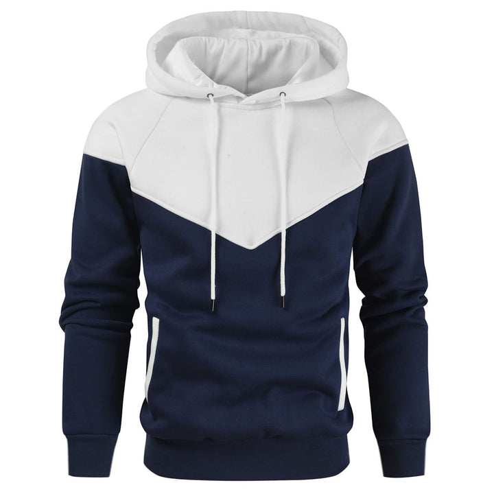 Herrarnas trendiga hoodie med innovativ patchwork-design Eva Jonsson-Eva Jonsson