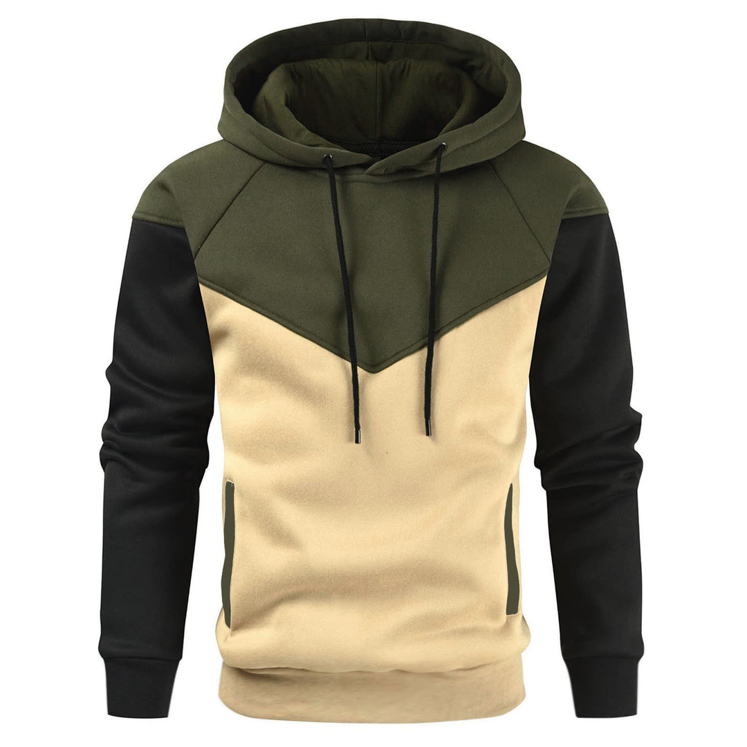 Herrarnas trendiga hoodie med innovativ patchwork-design Eva Jonsson-Eva Jonsson