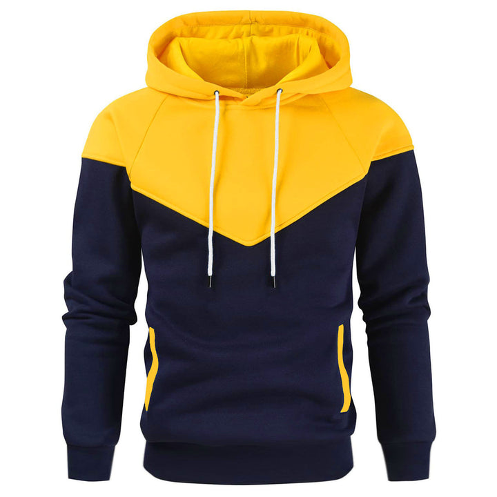 Herrarnas trendiga hoodie med innovativ patchwork-design Eva Jonsson-Eva Jonsson