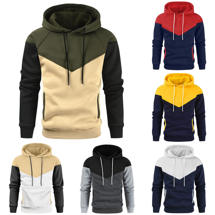 Herrarnas trendiga hoodie med innovativ patchwork-design Eva Jonsson-Eva Jonsson