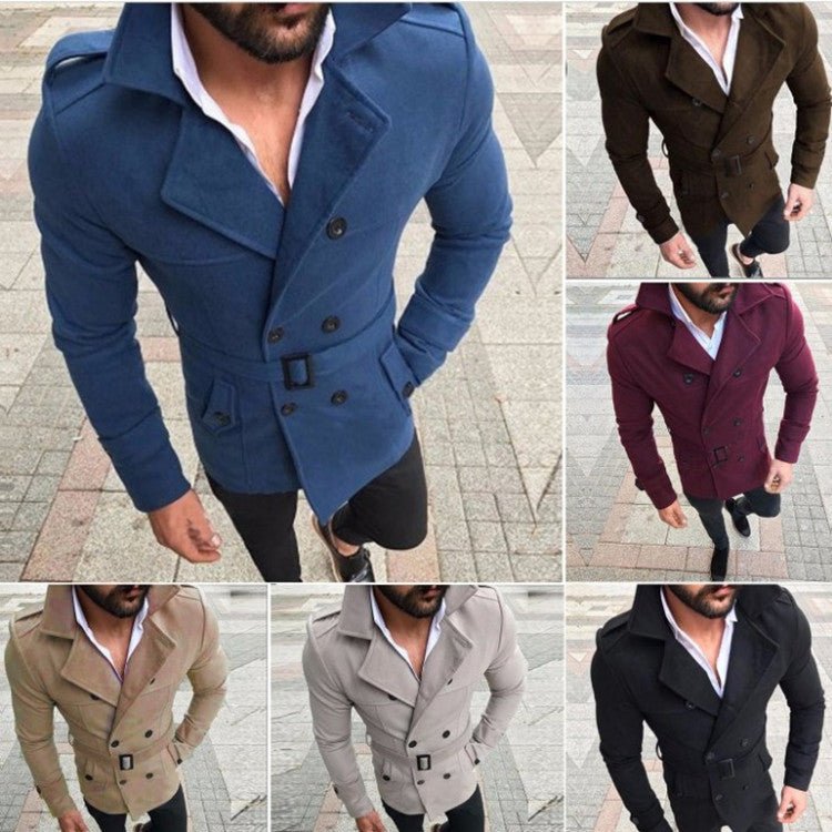 Herrarnas trendiga trenchcoat med foder i kragen och bälte Eva Jonsson-Eva Jonsson