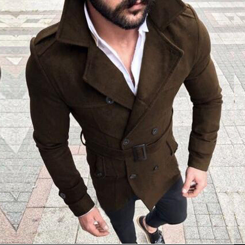 Herrarnas trendiga trenchcoat med foder i kragen och bälte Mirla-Eva Jonsson