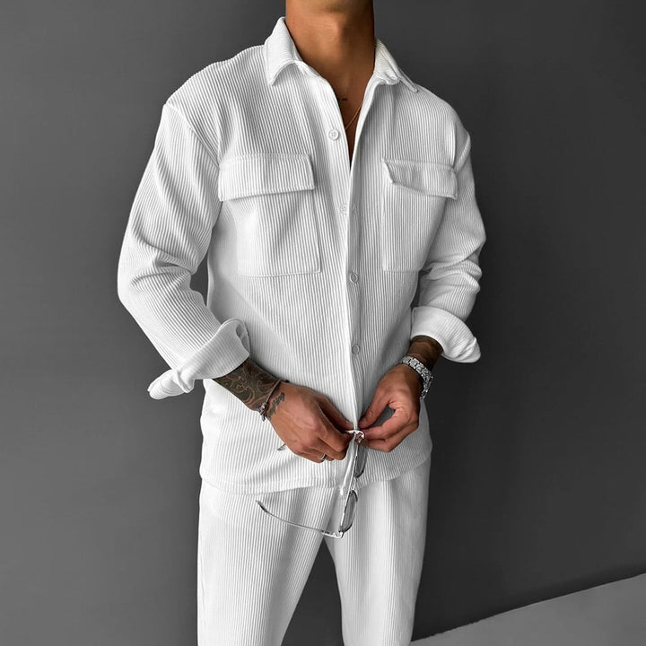 Herrarnas utility skjortblus med dubbla bröstfickor Mirla-Eva Jonsson