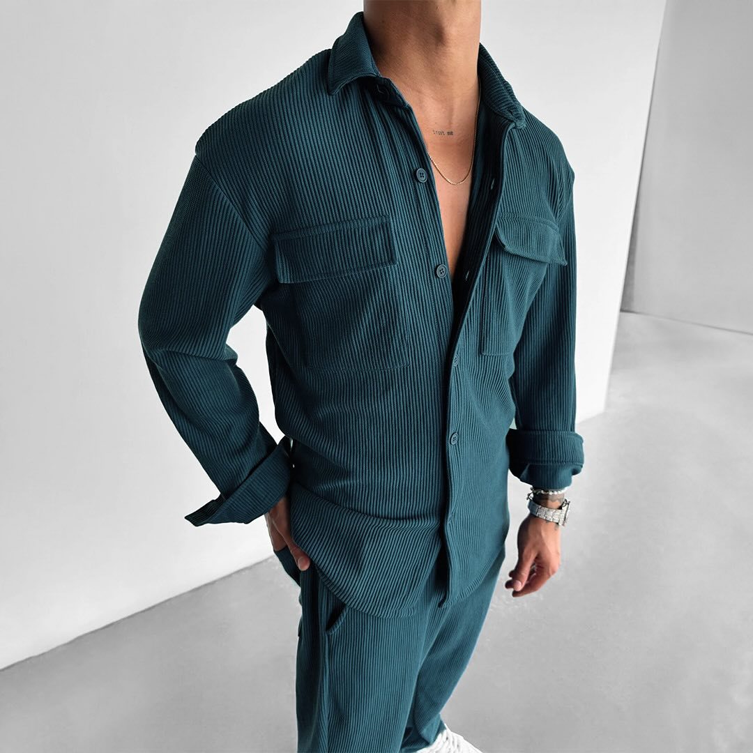 Herrarnas utility skjortblus med dubbla bröstfickor Mirla-Eva Jonsson