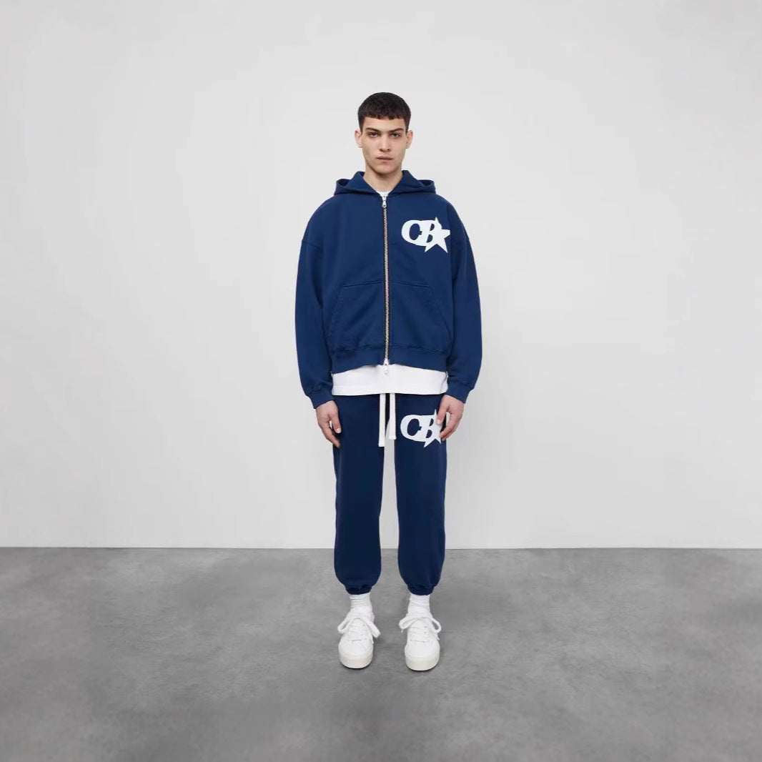 Herrars hoodiejacka med stiligt logotyp och bekväm midja Mirla-Eva Jonsson