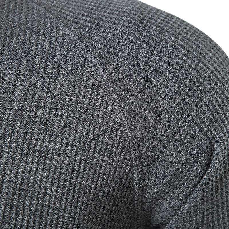 Herrars långärmad Henley-tröja med texturerad yta Mirla-Eva Jonsson