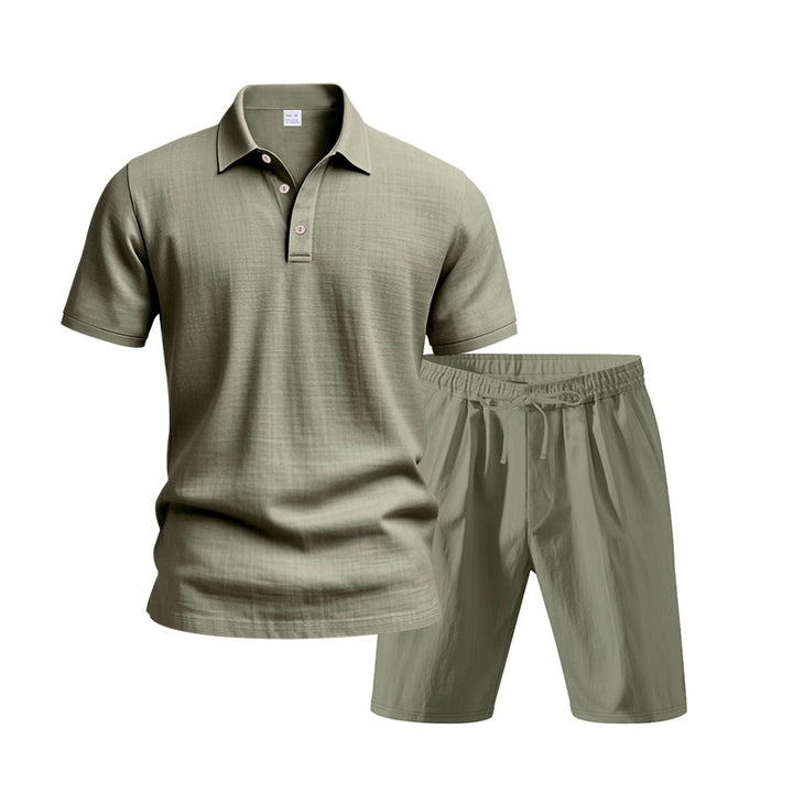 Herrars legeres Polo-skjorta och shorts set Eva Jonsson-Eva Jonsson