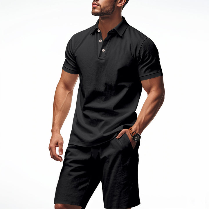 Herrars legeres Polo-skjorta och shorts set Eva Jonsson-Eva Jonsson
