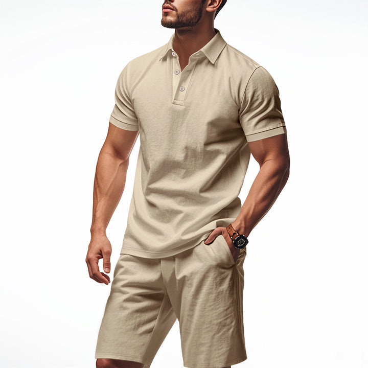 Herrars legeres Polo-skjorta och shorts set Eva Jonsson-Eva Jonsson