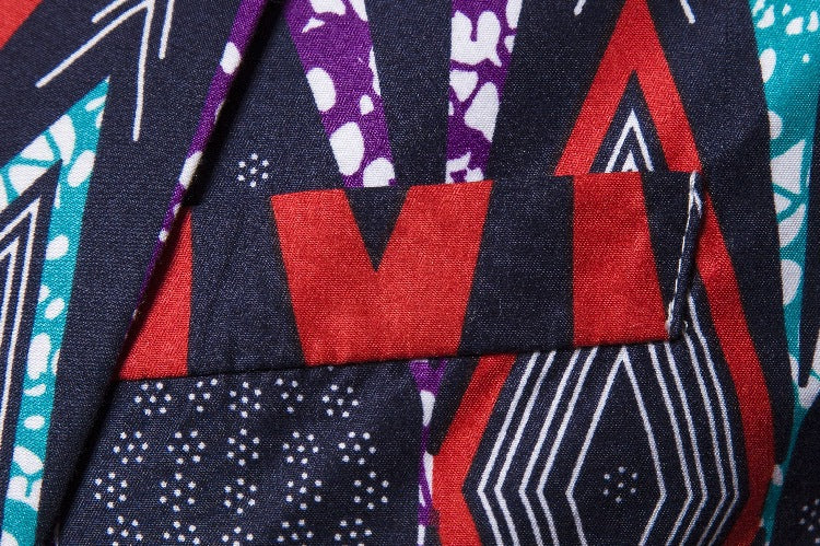 Herrblazer med kreativt geometriskt mönster och modern skärning Mirla-Eva Jonsson