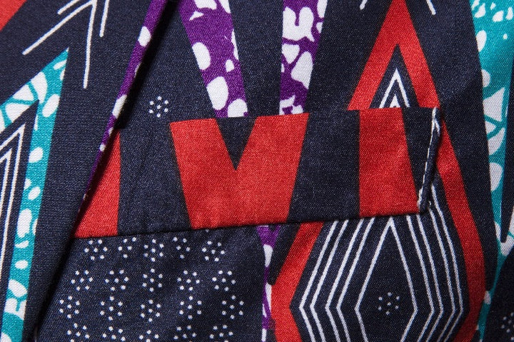Herrblazer med kreativt geometriskt mönster och modern skärning Mirla-Eva Jonsson