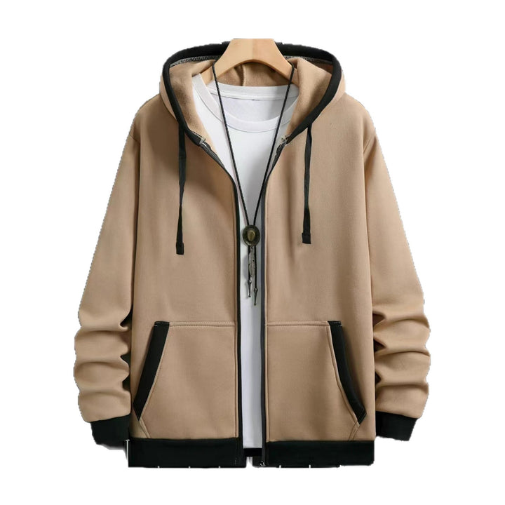 Herren Bekväm Hoodie med dragkedja och praktiska fickor Mirla-Eva Jonsson