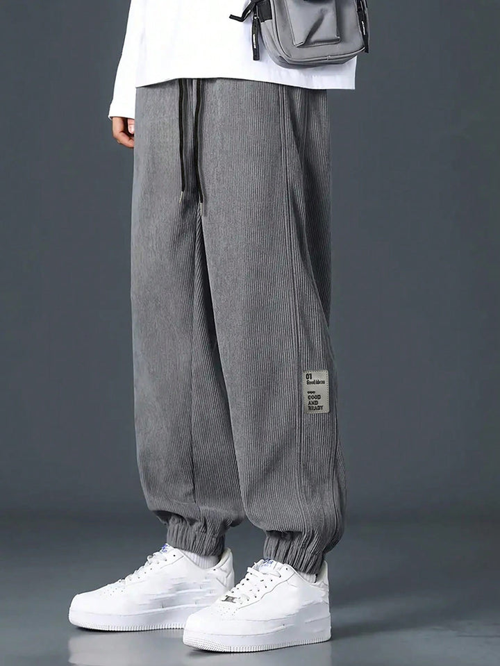 Herren Bekväma och avslappnade sweatpants med elastisk midja och sidfickor Mirla-Eva Jonsson