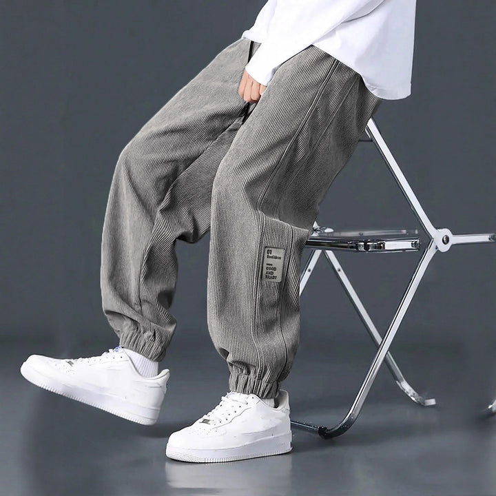 Herren Bekväma och avslappnade sweatpants med elastisk midja och sidfickor Mirla-Eva Jonsson