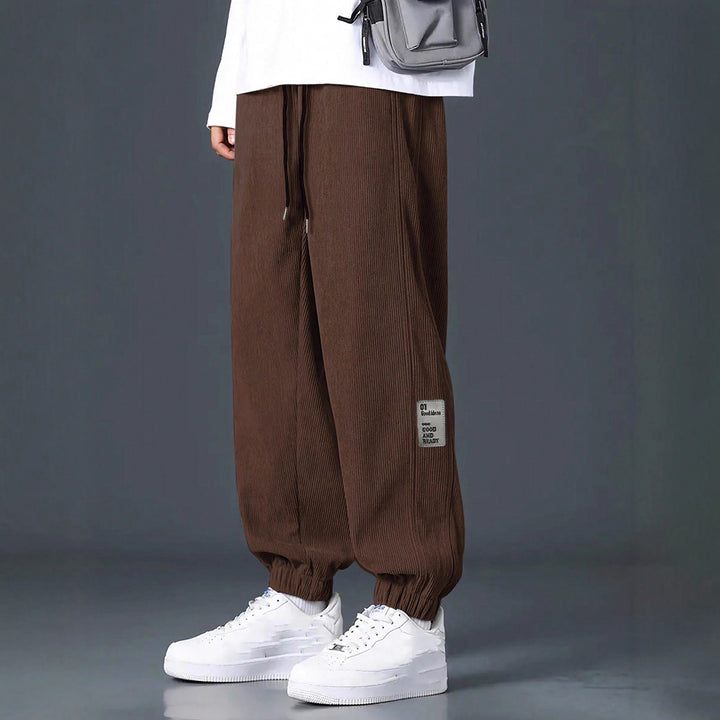 Herren Bekväma och avslappnade sweatpants med elastisk midja och sidfickor Mirla-Eva Jonsson