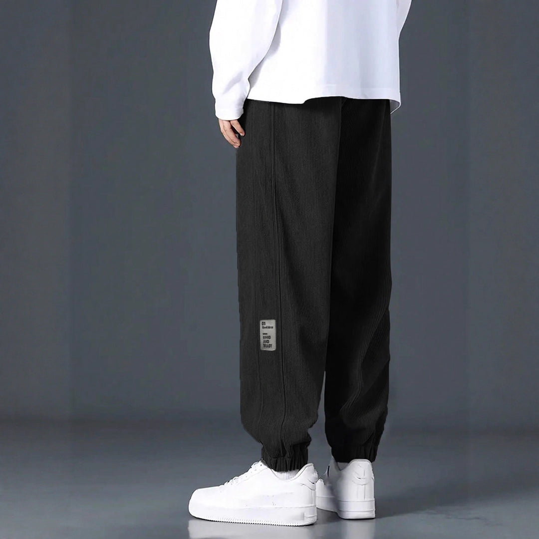 Herren Bekväma och avslappnade sweatpants med elastisk midja och sidfickor Mirla-Eva Jonsson