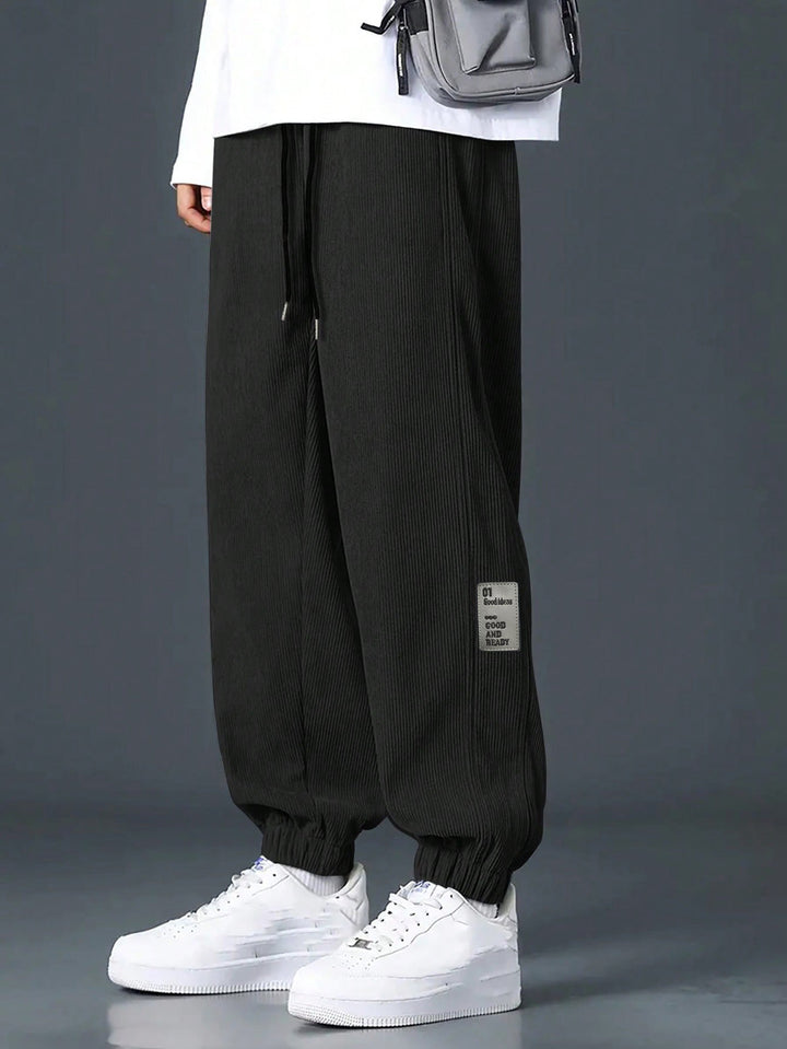 Herren Bekväma och avslappnade sweatpants med elastisk midja och sidfickor Mirla-Eva Jonsson