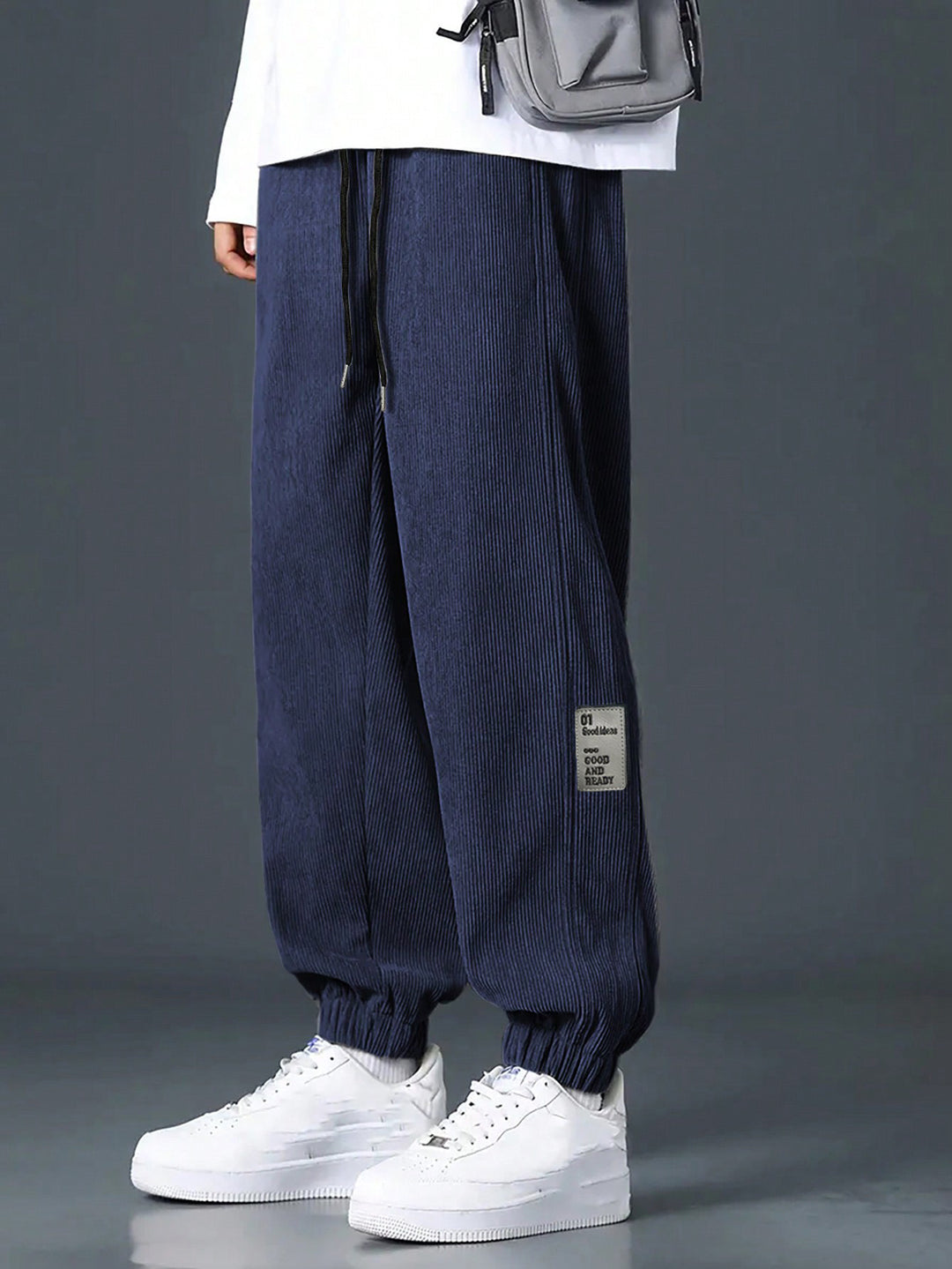 Herren Bekväma och avslappnade sweatpants med elastisk midja och sidfickor Mirla-Eva Jonsson