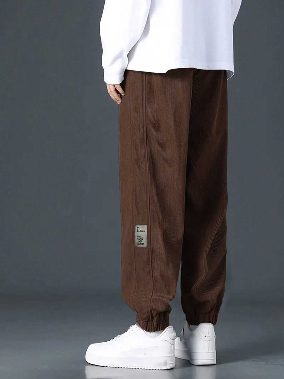 Herren Bekväma och avslappnade sweatpants med elastisk midja och sidfickor Mirla-Eva Jonsson