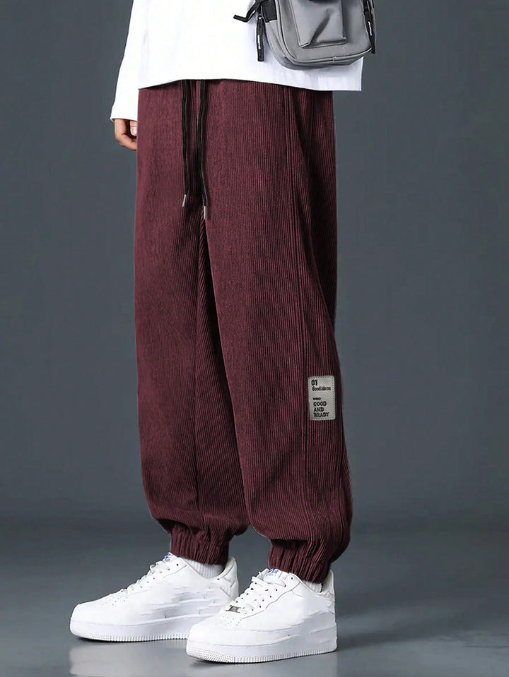 Herren Bekväma och avslappnade sweatpants med elastisk midja och sidfickor Mirla-Eva Jonsson