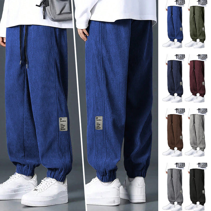 Herren Bekväma och avslappnade sweatpants med elastisk midja och sidfickor Mirla-Eva Jonsson