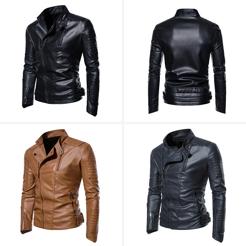 Herren Bikerjacka i modern design med robusta dragkedjefickor Mirla-Eva Jonsson