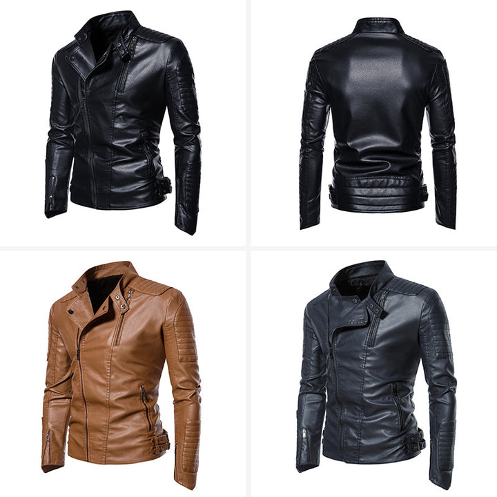 Herren Bikerjacka i modern design med robusta dragkedjefickor Mirla-Eva Jonsson