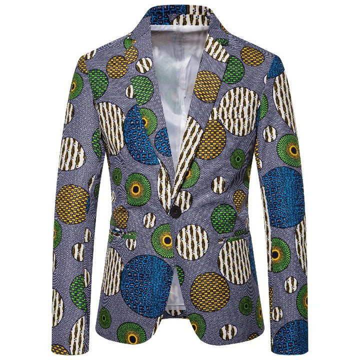 Herren Blazer med unik afrikansk mönster och modern snitt Mirla-Eva Jonsson